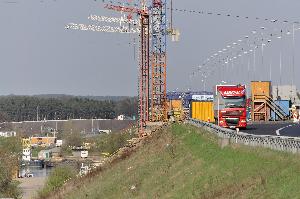 Toruń - budowa mostu autostradowego