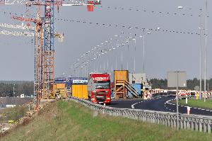 Toruń - budowa mostu autostradowego