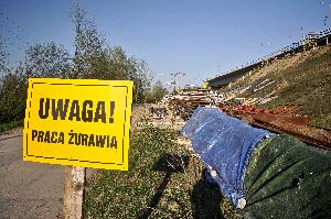 Toruń - budowa mostu autostradowego