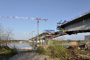 Toruń - budowa mostu autostradowego